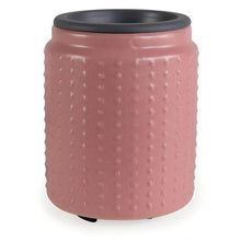 Load image into Gallery viewer, Pink Hobnail Wax Warmer With Two Wax Melts
